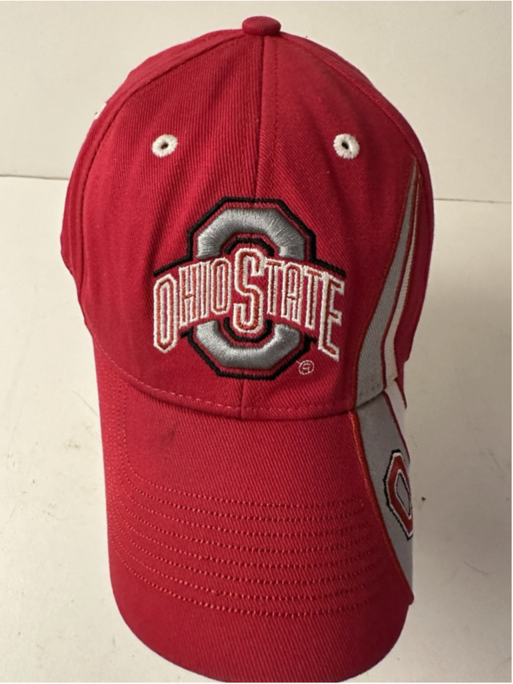 Ohio State Buckeyes Hat Cap Mens Adjustable Red Grey NCAA College Football Strap
